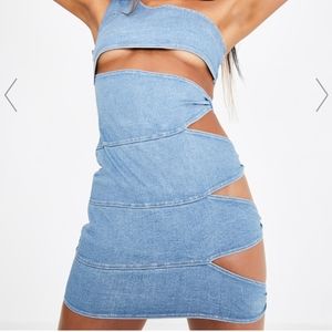 Jean cutout dress